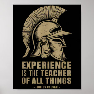 Julius Caesar citeert Romeinse helm ervaring is de Poster