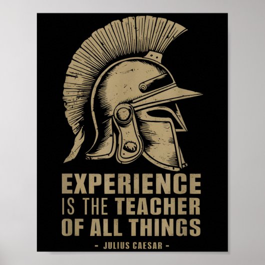Julius Caesar citeert Romeinse helm ervaring is de Poster (Voorkant)