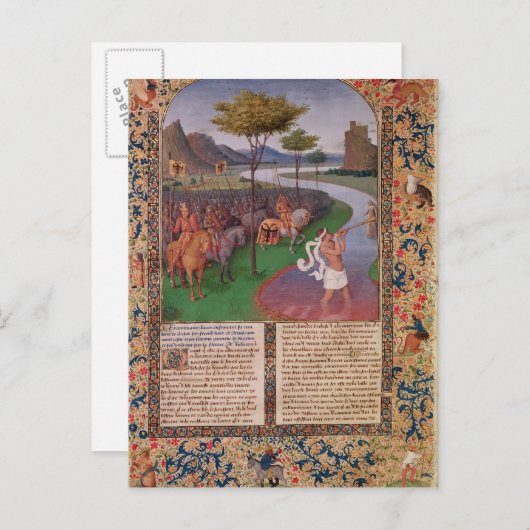 Julius Caesar Crossing the Rubicon, c.1470 Briefkaart (Voorkant / Achterkant)