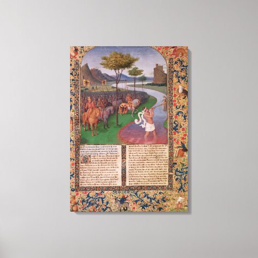 Julius Caesar Crossing the Rubicon, c.1470 Canvas Afdruk (Voorkant)