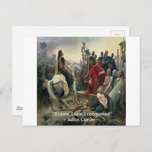 Julius Caesar dat ik zag dat ik veroverd was Briefkaart (Voorkant / Achterkant)
