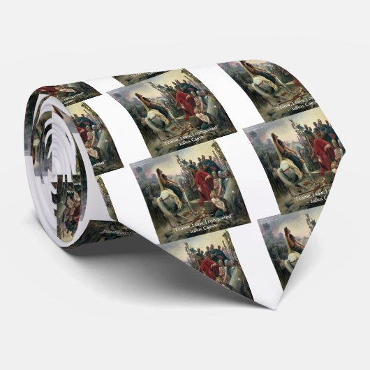 Julius Caesar dat ik zag dat ik veroverd was Stropdas (Opgerold)