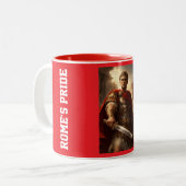Julius Caesar, de trots van Rome Tweekleurige Koffiemok (Voorkant links)