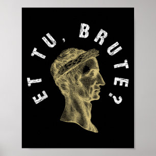 Julius Caesar et tu Brute Spar Romeinse Rijk Grapp Poster