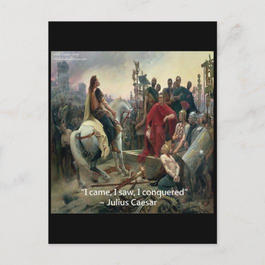 Julius Caesar Ik Kwam Ik Zag Ik Overwon Briefkaart (Voorkant)