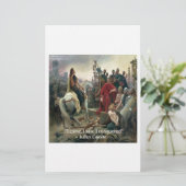 Julius Caesar Ik Kwam Ik Zag Ik Overwon Briefpapier (Staand voorkant)