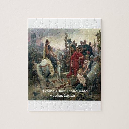 Julius Caesar Ik Kwam Ik Zag Ik Overwon Legpuzzel (Verticaal)