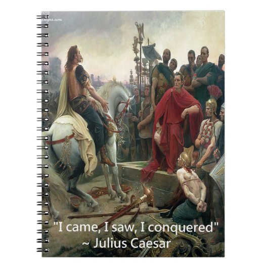Julius Caesar Ik Kwam Ik Zag Ik Overwon Notitieboek (Voorkant)