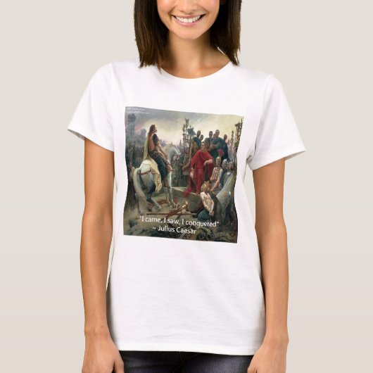 Julius Caesar Ik Kwam Ik Zag Ik Overwon T-shirt (Voorkant)