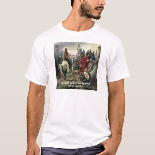 Julius Caesar Ik Kwam Ik Zag Ik Overwon T-shirt (Voorkant)