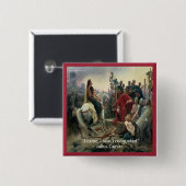 Julius Caesar Ik Kwam Ik Zag Ik Overwon Vierkante Button 5,1 Cm (Voorkant /achterkant)