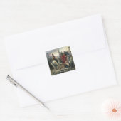 Julius Caesar Ik Kwam Ik Zag Ik Overwon Vierkante Sticker (Envelop)