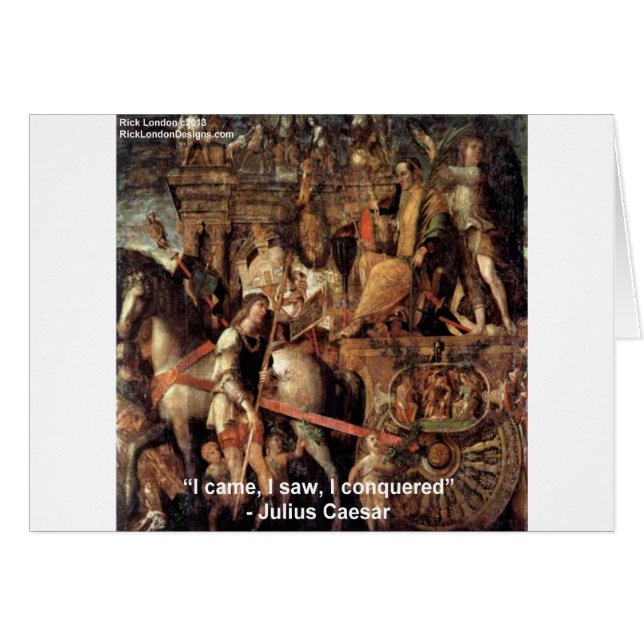 Julius Caesar "Ik overwon" Citaat Cadeaus & T-shir (Voorkant Horizontaal)