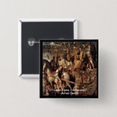 Julius Caesar "Ik overwon" Citaat Cadeaus & T-shir Vierkante Button 5,1 Cm (Voorkant /achterkant)