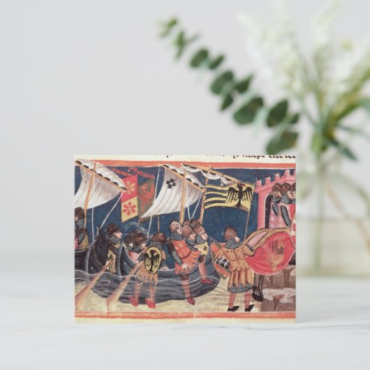 Julius Caesar landing in Engeland Briefkaart (Staand voorkant)