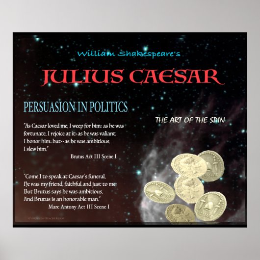 Julius Caesar Persuasion in Politiek Poster (Voorkant)