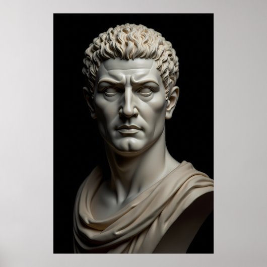 Julius Caesar Portret, iconisch Romeins leiderscha Poster (Voorkant)