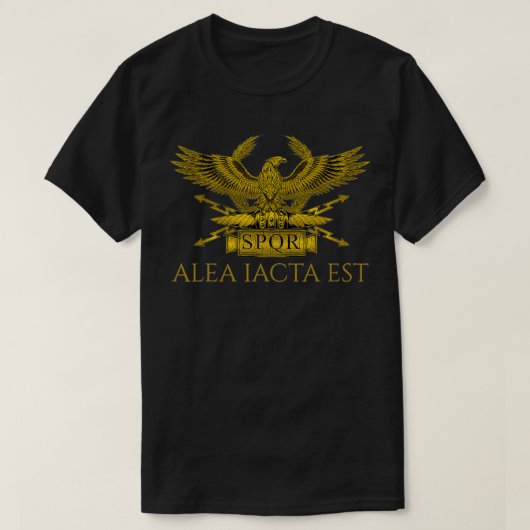 Julius Caesar Quote Alea Iacta Est SPQR Roman H T-shirt (Design voorkant)
