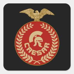 Julius Caesar sticker. Vierkante Sticker
