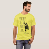 Julius Caesar Veni Vidi Vici Mannen Gele Modern T-shirt (Voorkant volledig)