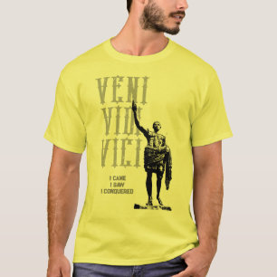 Julius Caesar Veni Vidi Vici Mannen Gele Modern T-shirt
