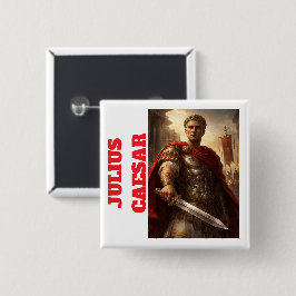 Julius Caesar Vierkante Button 5,1 Cm