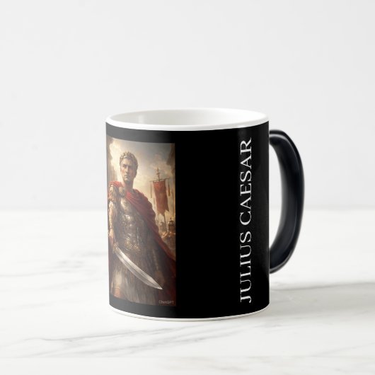 Julius Caesar zwart & wit Magische Mok (Voorkant rechts)