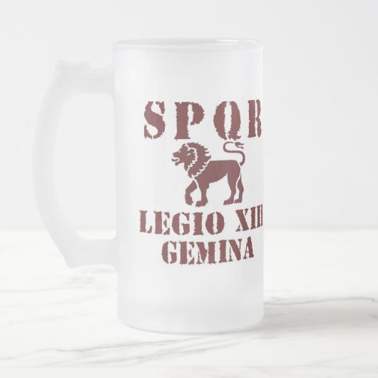 Julius Caesar's 13e Gemina Roman Legion Glass Matglas Bierpul (Links)