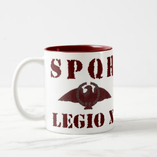 Julius Caesar's beroemde 10e Roman Legion Eagle Mo Tweekleurige Koffiemok