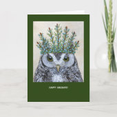 Julius de owl Holiday-kaart Feestdagen Kaart (Voorkant)