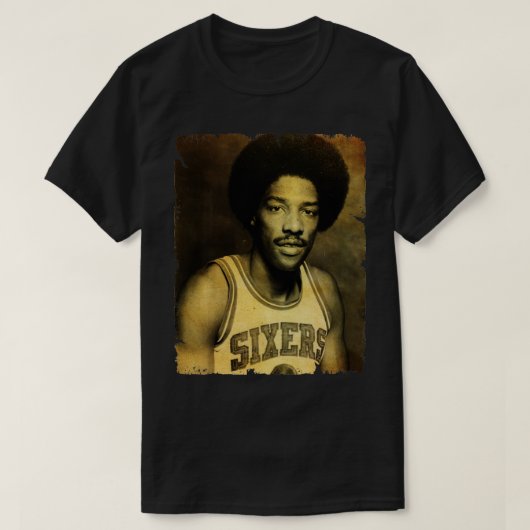 Julius Erving ontwerp van basketbal 1 T-shirt (Design voorkant)