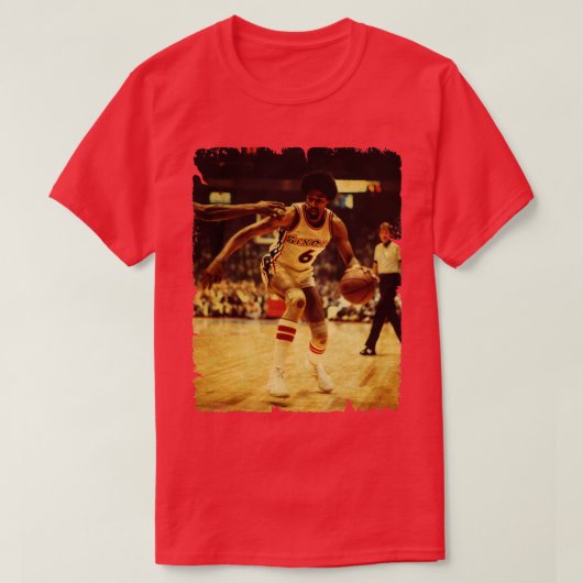 Julius Erving  ontwerp van basketbal 2 T-shirt (Design voorkant)