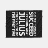 Julius Gift Name D Birthday Funny Chris Fleece Deken (Voorkant (Horizontaal))