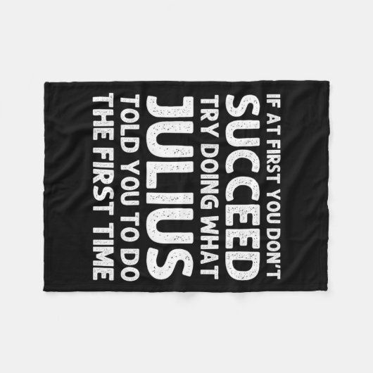 Julius Gift Name D Birthday Funny Chris Fleece Deken (Voorkant (Horizontaal))