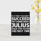 Julius Gift Name D Birthday Funny Chris Kaart (Gele Bloem)