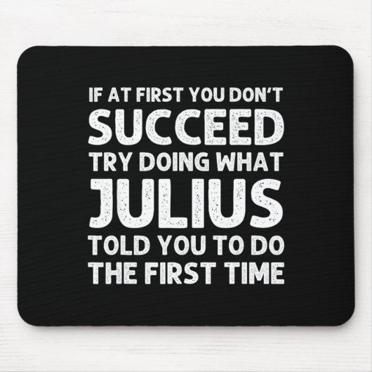 Julius Gift Name D Birthday Funny Chris Muismat (Voorkant)