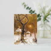 Julius Klever: Winter Night Walk Briefkaart (Staand voorkant)