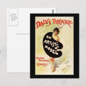 Julius Price Daly's Theater An Artist's Model Briefkaart (Voorkant / Achterkant)