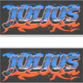 Julius Vorname Name Graffiti Aufkleber Sticker (Voorkant)