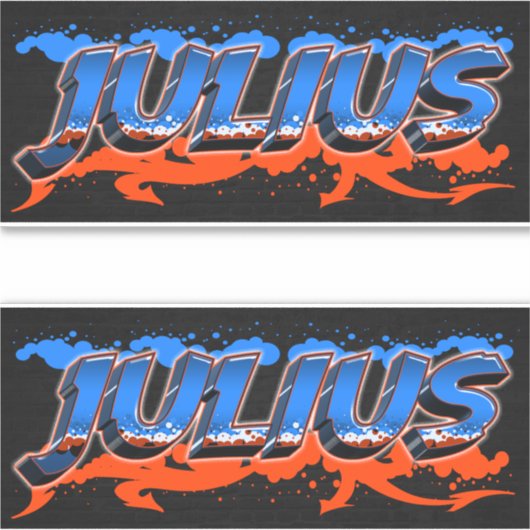 Julius Vorname Name Graffiti Aufkleber Sticker (Voorkant)