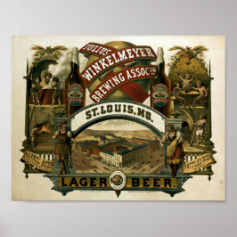  Julius Winkelmeyer Brewing Beer Ad Poster