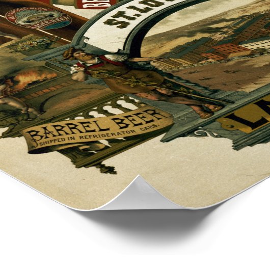 Julius Winkelmeyer Brewing Beer Ad Poster (Hoek)