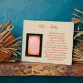 Juljuli Birthstone Ruby Fotoplaat (Zijkant)