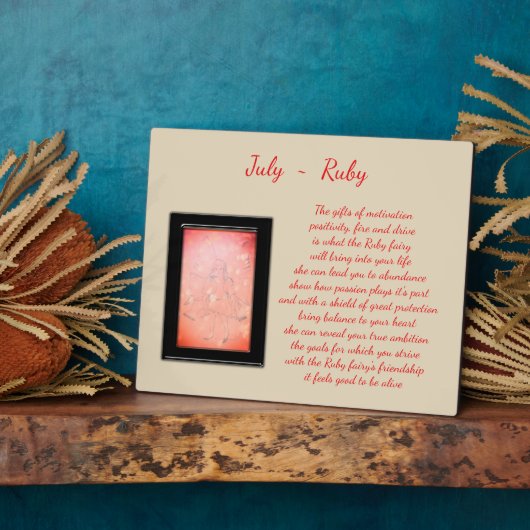 Juljuli Birthstone Ruby Fotoplaat (Zijkant)