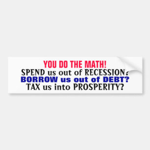 JULLIE DOEN DE WISKUNDE! (HET IS ECONOMISCHE DOMHE BUMPERSTICKER