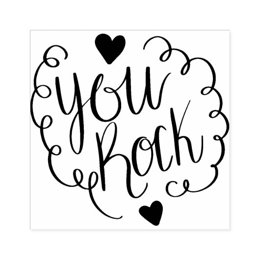 Jullie doen harten rocken rubberstempel (Afrduk)