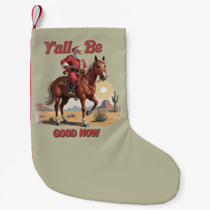 Jullie gaan nu allemaal goed Funny Santa Cowboy We Kleine Kerstsok