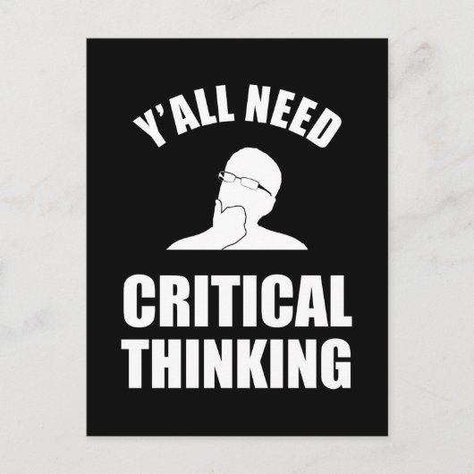 Jullie hebben allemaal behoefte aan kritisch denke briefkaart (Voorkant)