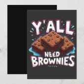 Jullie hebben allemaal brownies nodig chocoladetaa bedankkaart (Voorkant / Achterkant)