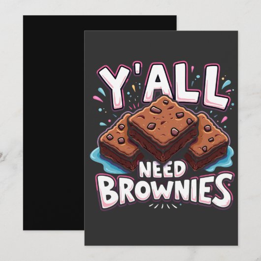 Jullie hebben allemaal brownies nodig chocoladetaa bedankkaart (Voorkant / Achterkant)